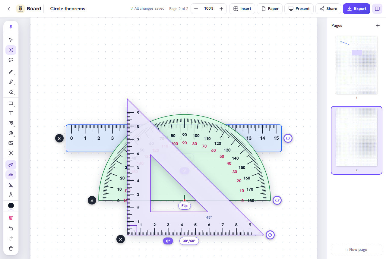 Taught live, on a shared board - PrepWithTee screenshot